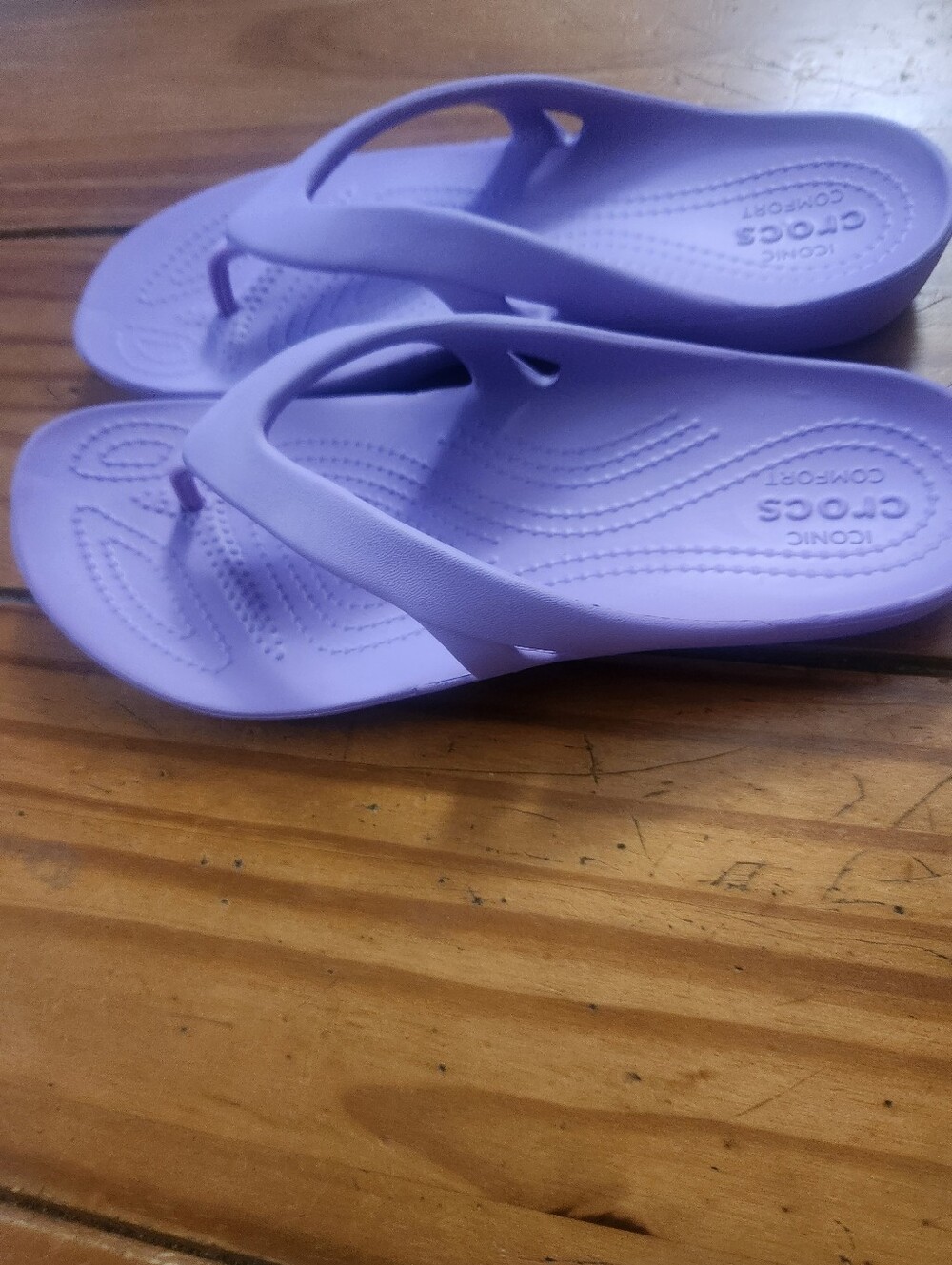 Crocs Kadee ll Flip Flops Purple Size 8 - Picture 2 of 5